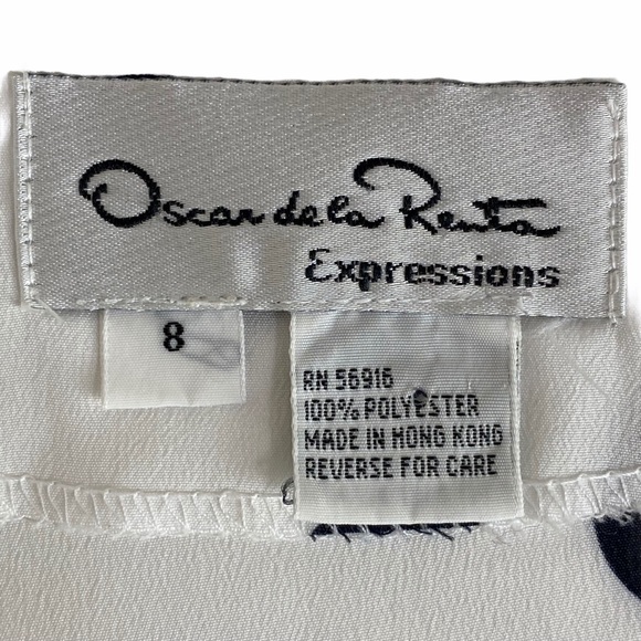 Oscar de la Renta Expressions short sleeve blouse - Picture 7 of 8